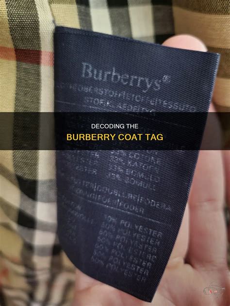 what do the numbers represent on a burberry jacket